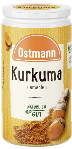 Ostmann Gewürze - Kurkuma gemahlen | Perfektes Gewürz für Curry- und Reisgerichte | Verleiht Gerichte eine goldgelbe Farbe | Natürliche Zutaten | 40 g in der Streudose