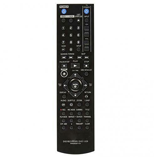 XINFUTE AKB36097101 - Mando a distancia para grabadora LG DVD, VCR, DVDR, RC286H, RC297H, RC397H