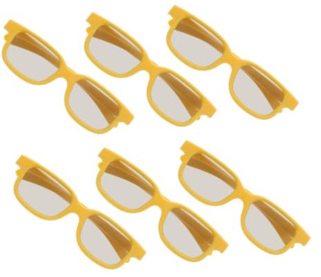 NAMOARLY 6pcs Glasses for Cinema Travel Boys and Girls Goggles Plastic Movie Glasses Lightweight Stereoscopic Viewing