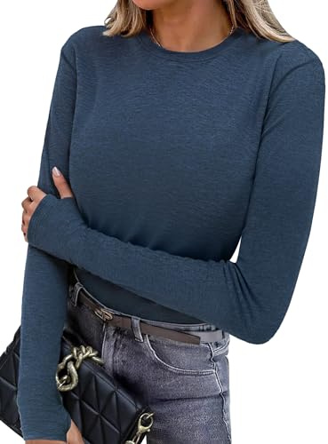 Wayleb Haut Thermique Femme Col Rond Manches Longues sous-Pull