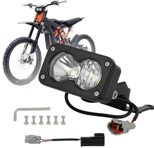 Motorbike Headlight Electric Dirt Bike Headlamp Light High Transmittance for Surron Light Bee X/S Talaria Sting R MX4 MX3 E Bike (White)