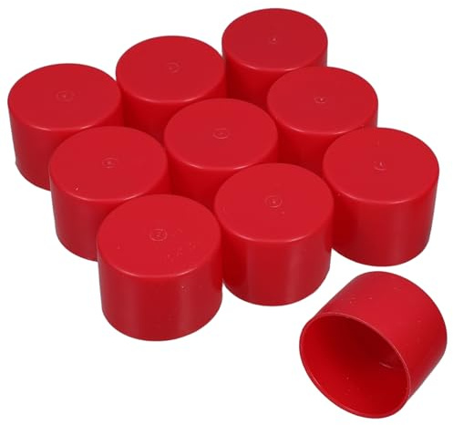 COHEALI Steel Tube Cap Protective Sleeves 10pcs Red Pe Scaffold Pipe End Caps Anti-Slip Covers for Steel Tube Protection in Construction and Building Maintenance