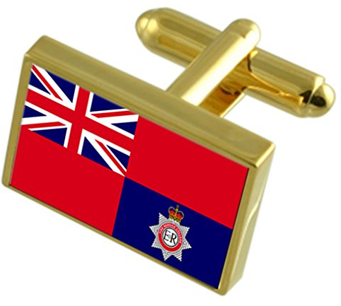 Select Gifts Feuerwehr Militär England Gold Manschettenknöpfe