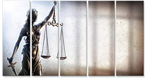 islandburner Bild auf Leinwand Lady Justice Justitia Kanzlei Anwalt Bilder Wandbilder Poster