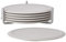 Zone Denmark Singles Glasuntersetzer aus Silikon, Untersetzer für Gläser, Tassen, Cocktailgläser, Durchm. 10 cm, Höhe 3,1 cm, 6 Stück, inkl. Halter, Warm Grey