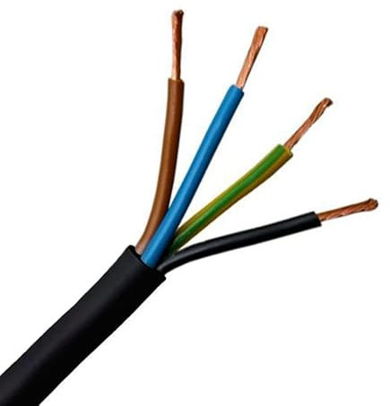 2/3/4 CORE ELECTRICAL FLEX CABLE WIRE LENGTH TWIN TRIPLE 0.75/1/1.5/2.5mm2 230V (4 Core 1mm x 5m)
