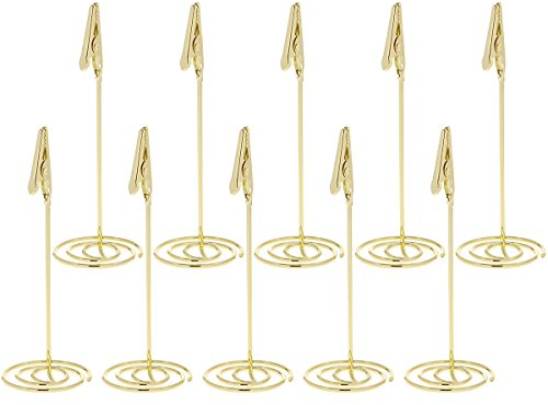 STOBOK Anzahlen für Foto- und Fotohalter für Party, Hochzeit, 10 Stück, Gold 11,5 cm