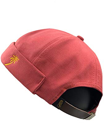 YAMEE Docker-Cap Docker Mütze Seemannsmütze Hafenmütze Herrenmütze Bikercap Hat Wandermütze Dockercap Kopfbedeckung Seemannskappe Vatertagsgeschenk（Kopfumfang Größenverstellbar）