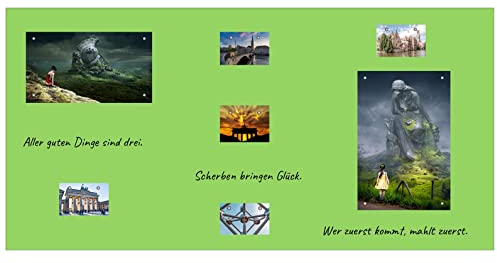 70x60cm Schadstofffreie Magnet-Tafelfolie - PVC-Frei - Tafel für Kinder - Kreidetafel Wandtafel - selbstklebend - inkl. Kreidestift + 10 Magnete (lime)