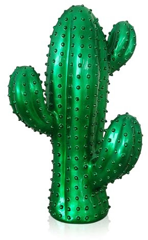 ADM - 'Cactus 2' - Scultura Pop Art in resina effetto metallo - Verde - H54 cm