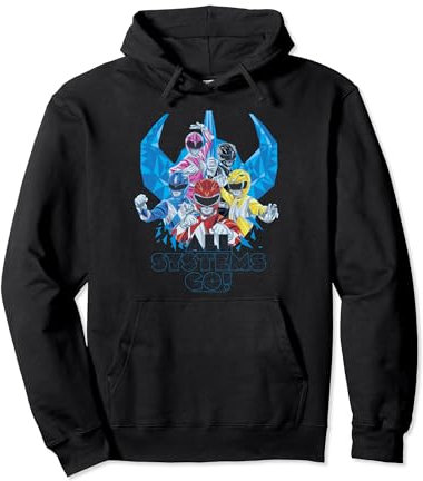 Power Rangers Megazord Retro Helmet Polygon Style Pullover Hoodie
