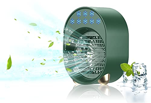 Mobile Air Conditioners No Drip, Air Conditioner Fan Portable Usb Misting Cooling Fan For Office, Adjustable Cooling Fan For The Car, Stylish And Lightweight, Silent Energy Saving (green)