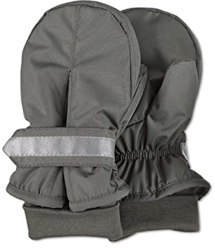Sterntaler Unisex Kinder Fäustlinge Mit Daumen, Klettverschluss Reflektierendem Streifen Handschuh, Dunkelgrün, 2 EU