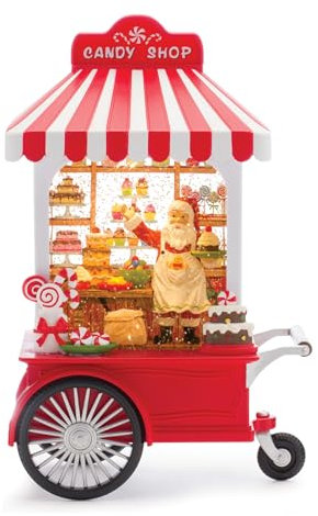 Melrose 86087 Schneekugel Candy Shop, 27,3 cm Höhe, Kunststoff