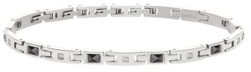 Breil Sammlung CERAMIC BRICK, Armband Herren aus STEEL AND CERAMICS | Sammlung CERAMIC BRICK, Armband, Maße 22 cm, Schmuck als Geschenkidee Herren