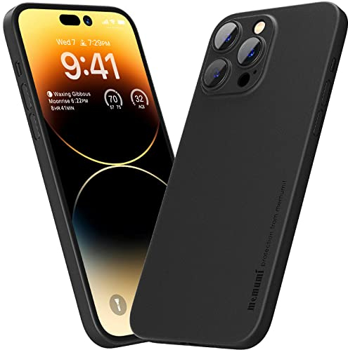 memumi Ultra Slim 0.3mm Case for iPhone 14 Pro, Matte Finish, Anti-Scratch and Fingerprint Resistant (6.1'') Black