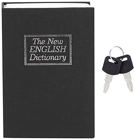 BAOFUYA BoîTe de Rangement SéCurisée pour Mini Livre de Simulation, éTui de Verrouillage de SéCurité pour Tirelire de DéTournement de Dictionnaire avec CléS pour Stocker de l'argent