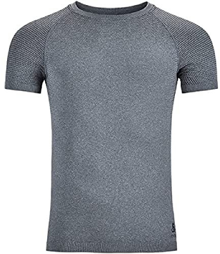 Odlo Herren Bl Top Crew Neck Shortsleeve Performance Light Eco Laufbekleidung Laufshirt Grey Melange - Grau M