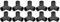 10PCS Raccordi per Tubi a 3 Vie Connettore per Tubi PVC Raccordi Angolari in Plastica per Tubi a 3 Vie Raccordo a T per PVC Connettore Angolare a Gomito 25mm Diametro Interno (Nero)
