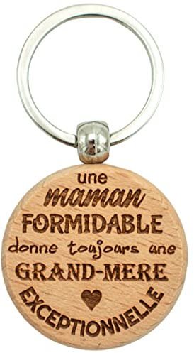 Ernestine - Porte-clés Mamie exceptionnelle - annonce grossesse et naissance - cadeau fête des grands-mères et fête des mères - porte clefs personnalisé - cadeau mamie anniversaire Noël naissance