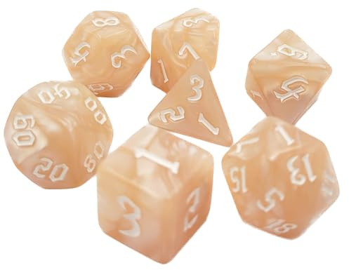 Dice4friends Würfelset Pearl: Beige (7)