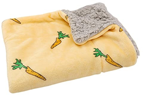 KOOBS Hundedecke Verdickte Hundeldecke Warm Hunde Schlafplatte Reine Baumwolle Warme Haustierdecke Katzendecke Bettlaken Haustier Vorräte-Carrot-Grey,L-70X92Cm