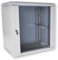 Netzwerkschrank, Serverschrank 19 Zoll Rack - 6HE -7HE- 9 HE - 12HE - 16HE - 400 mm Tiefe – Wandmontage - Montiert - Sicherheitsglastür - Grau (12HE)
