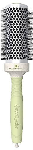 Olivia Garden NewCycle Runde Thermo-Haarbürste (nicht elektrisch) mit Keramikschaft, Ionen-Technologie und aus 100% recyceltem Material (außer Borsten)