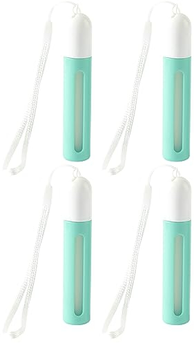 ACYDSR 4 Piezas Botellas Rollon on Aceites Esenciales, 5ml Roll On Botella Vacía, Rellenable Roll on Aceites Esenciales, Frasco Perfume Recargable, para Aceites Esenciales, Aromaterapia y Cosméticos