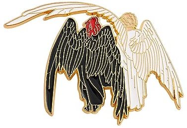 Good Omen Metall Abzeichen Anstecknadel Accessoires Für Kleidung, Good Omen Fanzine Badge Engel Und Dämonen