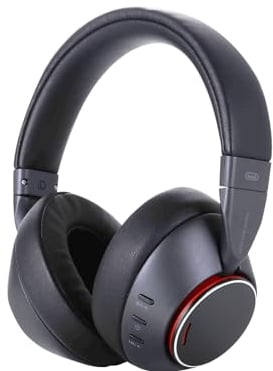 Trevi DJ 12E90 ANC Cuffia DJ Hi-Fi Wireless con Circuito ANC per Riduzione del Rumore Esterno, Padiglioni Comfort in Morbida Pelle, Archetto Regolabile, Autonomia Circa 25 ore