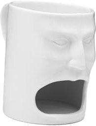 BESTonZON Face Ceramic Cookies Mug Cup Unique Cookie Holder Mug for Biscuit Tea Stylish Ceramic for Women