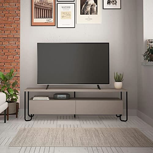 Mobile porta Tv con doppia anta colore tortora 150x45H cm - Cornea
