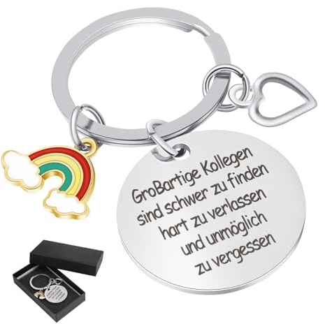 PROPOG Schlüsselanhänger Abschiedsgeschenk Kollegen Geschenk, Lieblingskollegin Geschenk Freundschaft Beste Kollegin Geschenk Arbeitskollegin Weihnachten Geschenkbox
