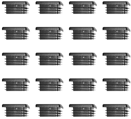 70mm x 70mm Black Plastic Plugs, Black Square Tube Covers, Inner End Caps for Chairs Desks Tables Foot Furniture Pipe, 20 Pcs