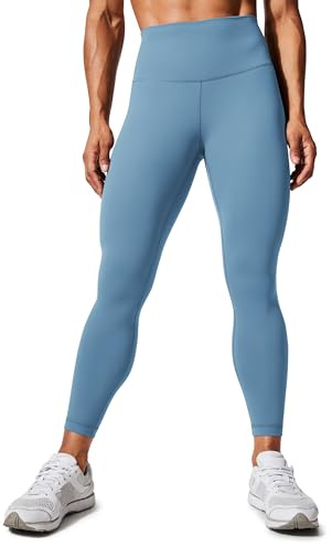 CRZ YOGA Women's 25'' Hugged Feeling High Waist Leggings Squat Proof Gym Workout Leggings Compression Yoga Pants Universe Blue 8
