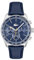 Lacoste Orologio con Cronografo al Quarzo da uomo Collezione BOSTON con cinturino in pelle con cinturino in pelle - 2011344, Blue
