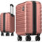 Travely Premium Handgepäck Koffer 45x36x20cm - passend für Ryanair, Lufthansa, Eurowings und co. I 32L Handgepäck Koffer mit sanften Rollen, Reisekoffer, Nachtschwarz