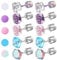 5 Pair Titanium Earrings for Women Men, Hypoallergenic Surgical Steel Screw Back Flat Back Rainbow 5A Cubic Zirconia Stud Sleeper Earrings
