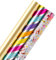 AIM & GGKK 3 Rolle Geschenkpapier Geburtstag Bunt Glitzer 43 x 300cm für Geburtstag Mädchen,Teenager,Hochzeit,Weihnachten,Kindertag,Muttertag