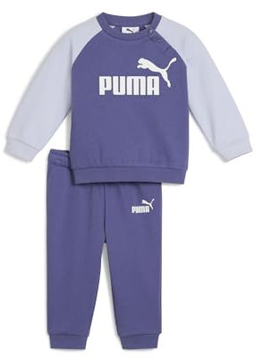 PUMA Unisex Baby Minicats Raglan Crew Set Fl Inf Gestrickte Anzüge, Blue Crystal, 86 EU