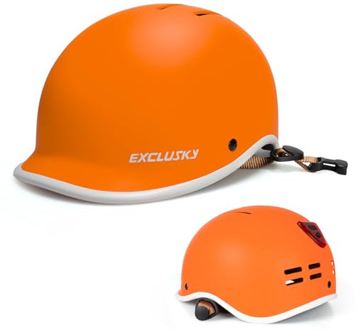 Ckorison Casque de vélo pour adultes, léger et respirant, avec feu arrière USB, certifié EN1078, avec cadran réglable, taille 56-61 cm