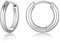 Titan Creolen Ohrringe für Damen Herren G23 Titan Creolen Hypoallergen Klein Klappcreolen Kreolen Knorpel Helix Ohrpiercing 10mm,2.5mm Breite