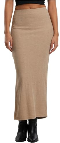 Urban Classics Tb6940-ladies Rib High Slit Skirt Falda, Largo, XL Mujeres