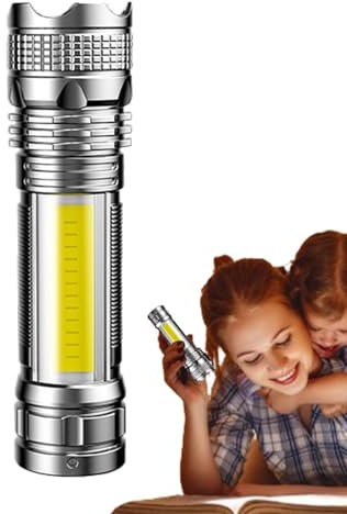 Dtaigou Linterna LED, Linterna de mano | Linterna al aire libre | Linternas LED recargables con 4 modos, linterna impermeable para emergencias, camping