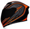 RYDZCLH Modularer Integralhelm Für Motorräder, DOT-Geprüfter Klapphelm Für Damen Und Herren, Straßenrad-Motorrad-Rennhelm Mit Doppelvisier,Orange,M 58~59cm