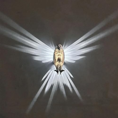 Tiere Wandleuchte Tiere Wandleuchte Led Kunstharz Wandleuchte, Owl Wall Light Eagle Lamp, Niedliche LED-Wandleuchte, Batteriebetriebenes Nachtlicht, für Schlafzimmer (Adlerlampe, 22.5 * 12CM)