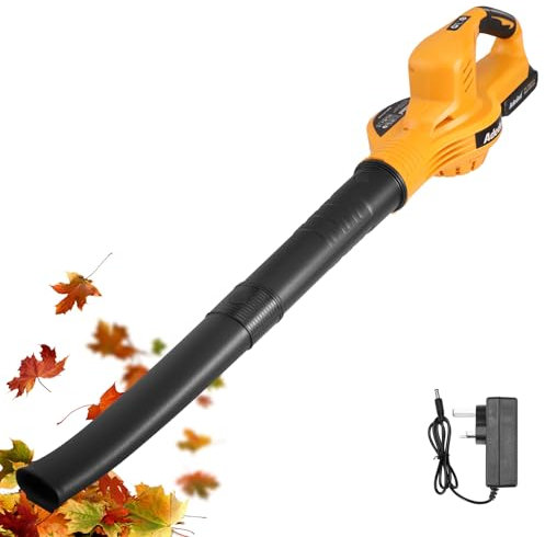 Leaf Blower Cordless Garden Blowers with One 20V 2.0Ah Battery & Charger, 2.6 Lbs 12500Rpm Battery Powered Leaf Blower With 160MPH / 140CFM / 2 Speed for Garden Patio Lawn Care Dust Leaf Snow Blowing