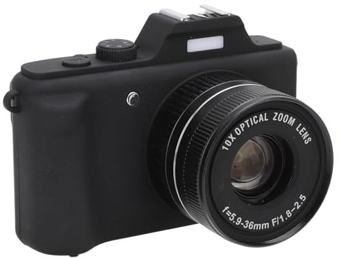 Fotocamera Digitale con Zoom Ottico 6X, Fotocamera Compatta da 48 MP con Stabilizzazione Elettronica per Fotografia Video, Video 2,7 K, Batteria da 1400 MAh