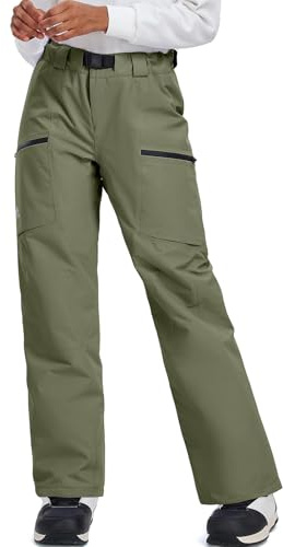 HOTIAN Damen Skihose Schneehose Wasserdicht Winddicht Hosenträgerhose Atmungsaktive Outdoorhose Winter Warme Snowboardhose Skilanglaufhos